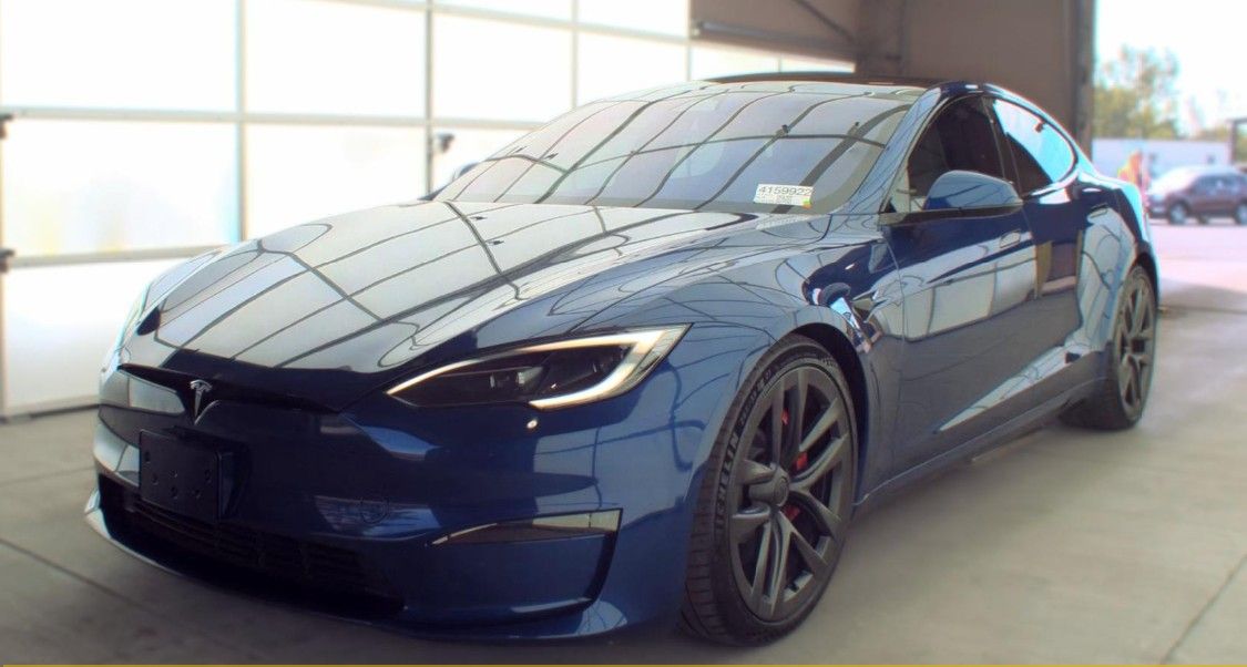 Blue 2025 Tesla Model S Sedan All-Wheel Drive 1-Speed Automatic