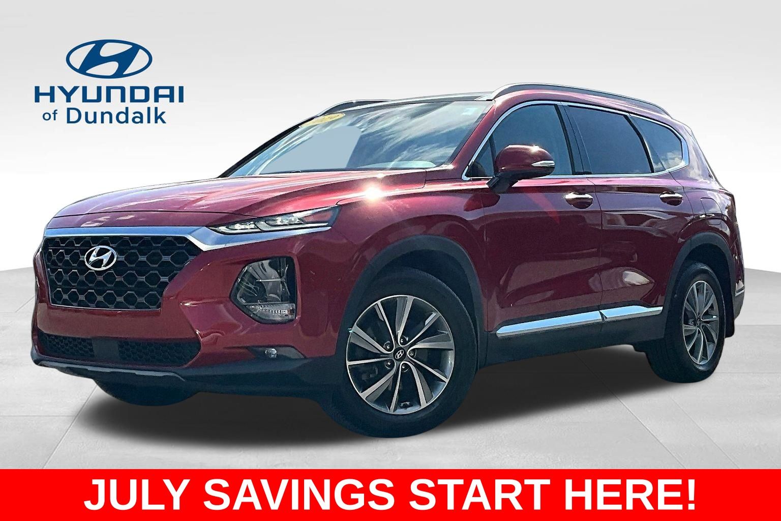 Scarlet Red 2019 Hyundai Santa Fe SUV / Crossover Front-Wheel Drive 8-Speed Automatic