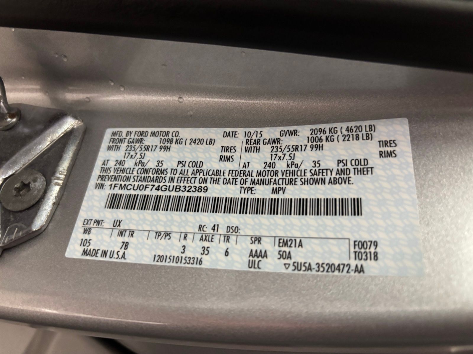 Used Car 2016 Ford Escape  S For Sale Under $15,000 In Austin, Texas