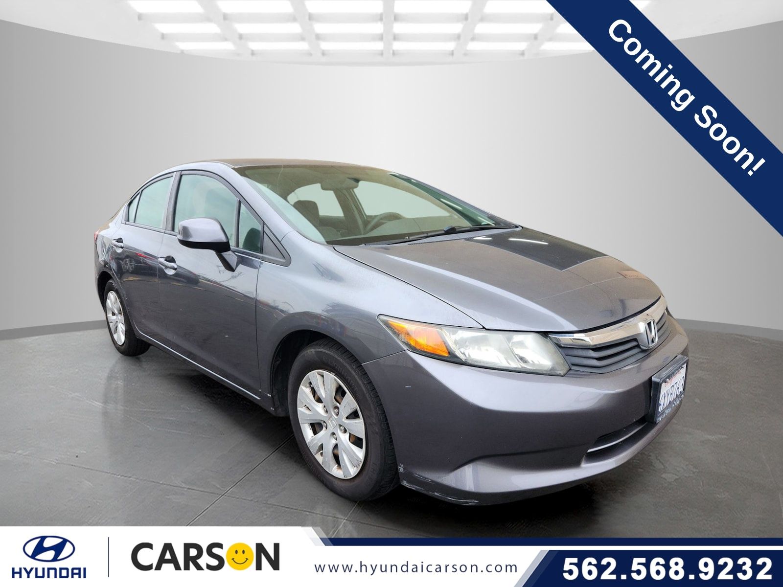 Urban Titanium Metallic 2012 Honda Civic LX Sedan Front-Wheel Drive 5-Speed Automatic
