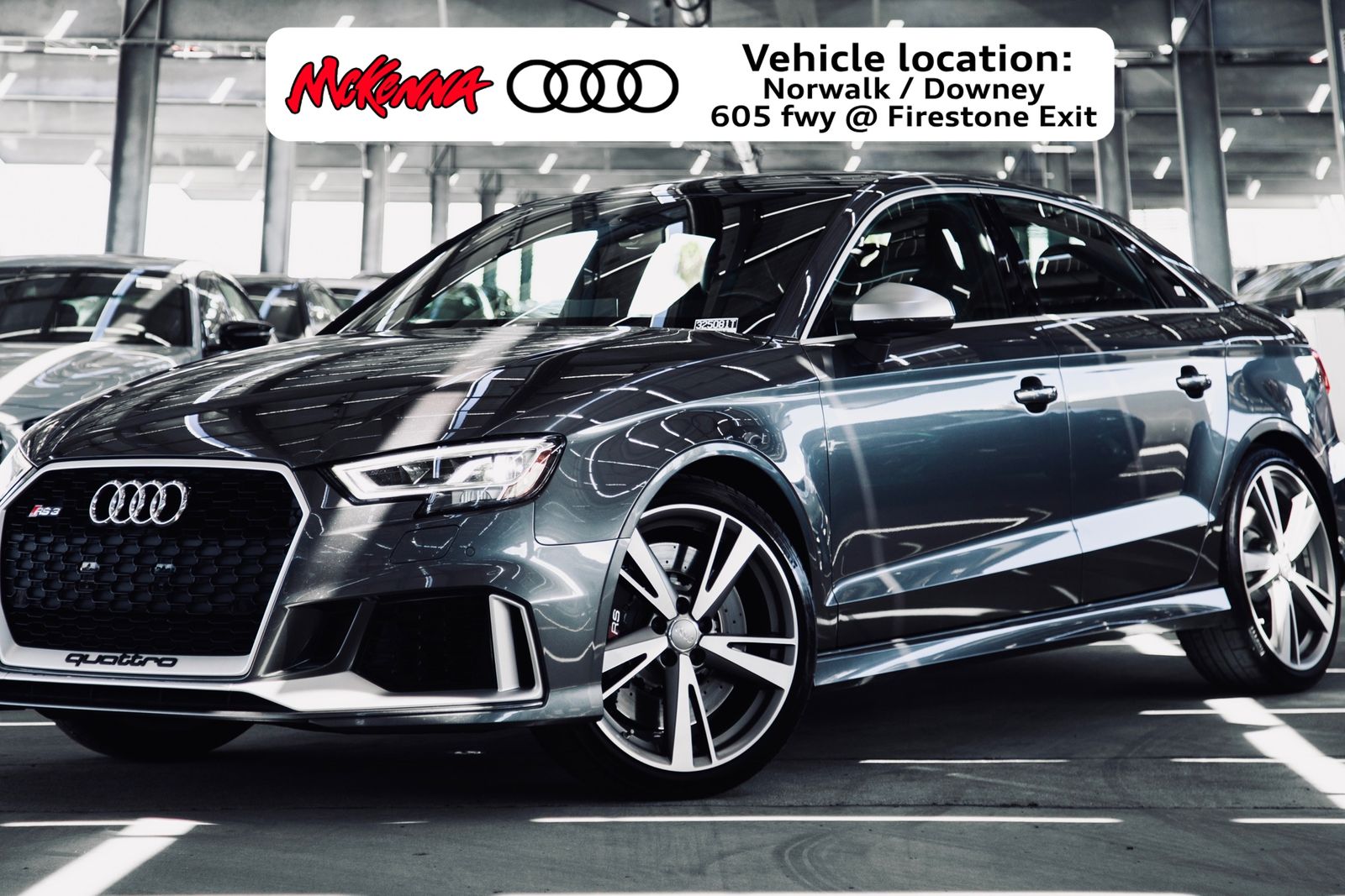 White 2019 Audi RS 3 Sedan All-Wheel Drive 7-Speed Automatic