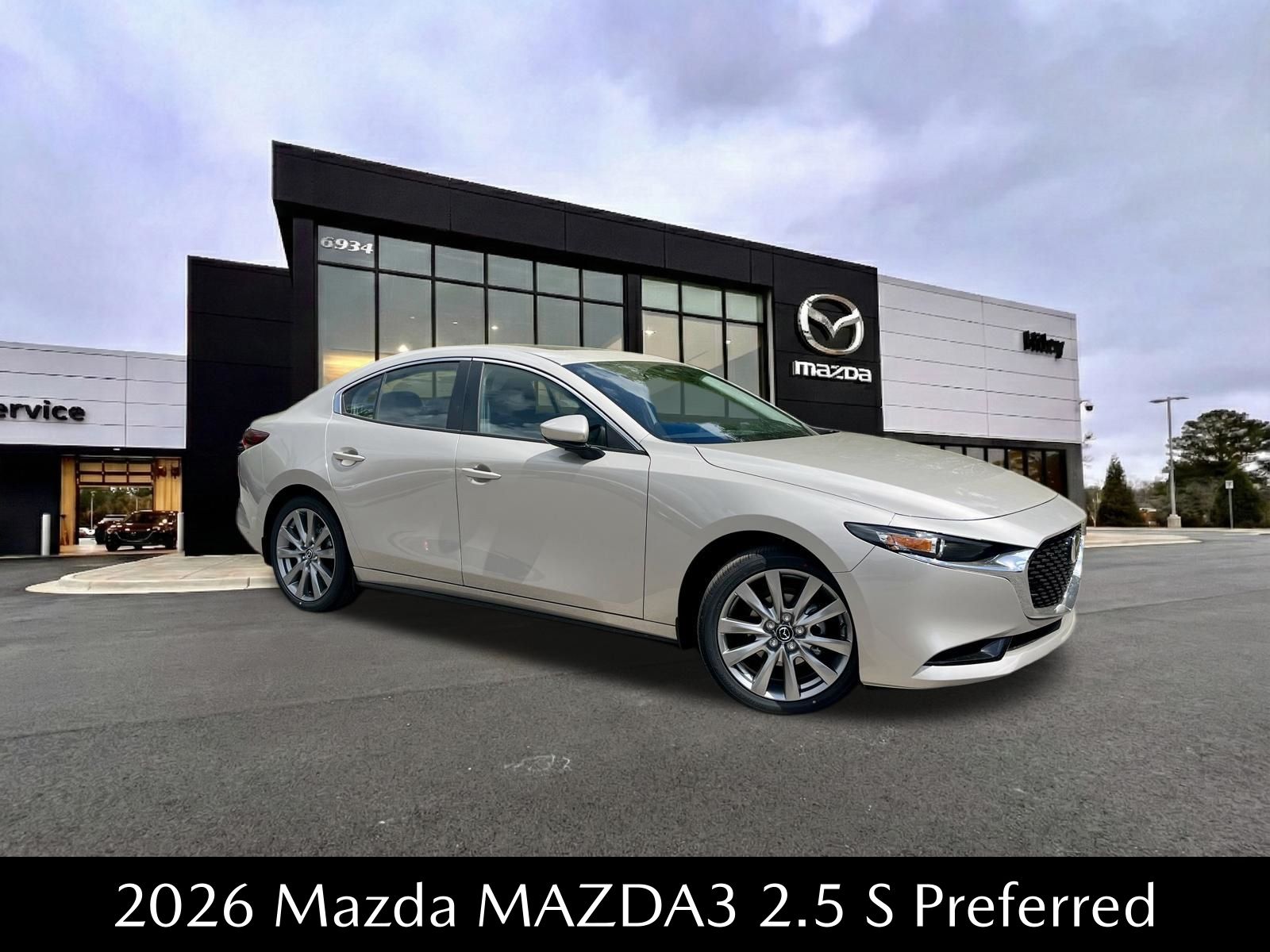 Gray (Platinum Quartz Metallic) 2026 Mazda MAZDA3 2.5 S Preferred Sedan FWD Sedan Front-Wheel Drive 6-Speed Automatic