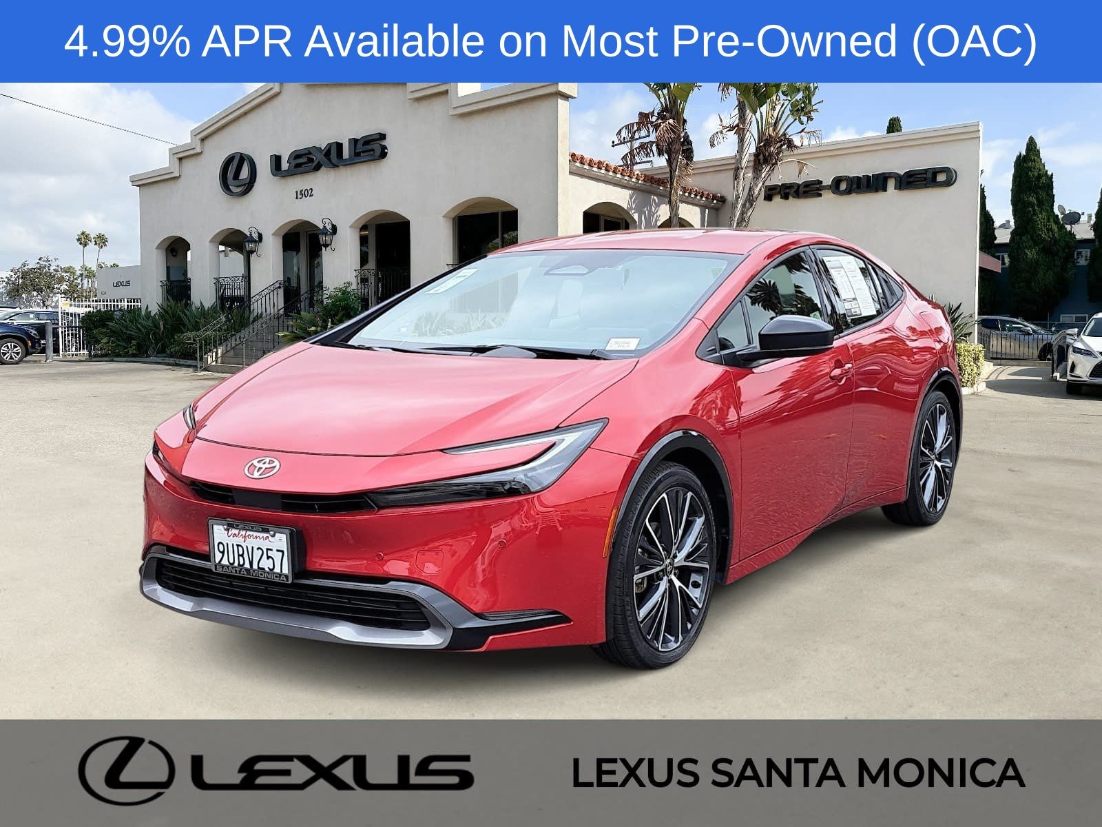 Red 2025 Toyota Prius Hatchback Front-Wheel Drive Continuously Variable Transmission