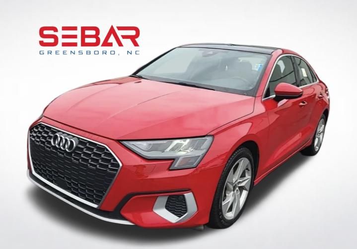 Red 2022 Audi A3 40 TFSI Premium FWD Sedan Front-Wheel Drive 7-Speed Automatic