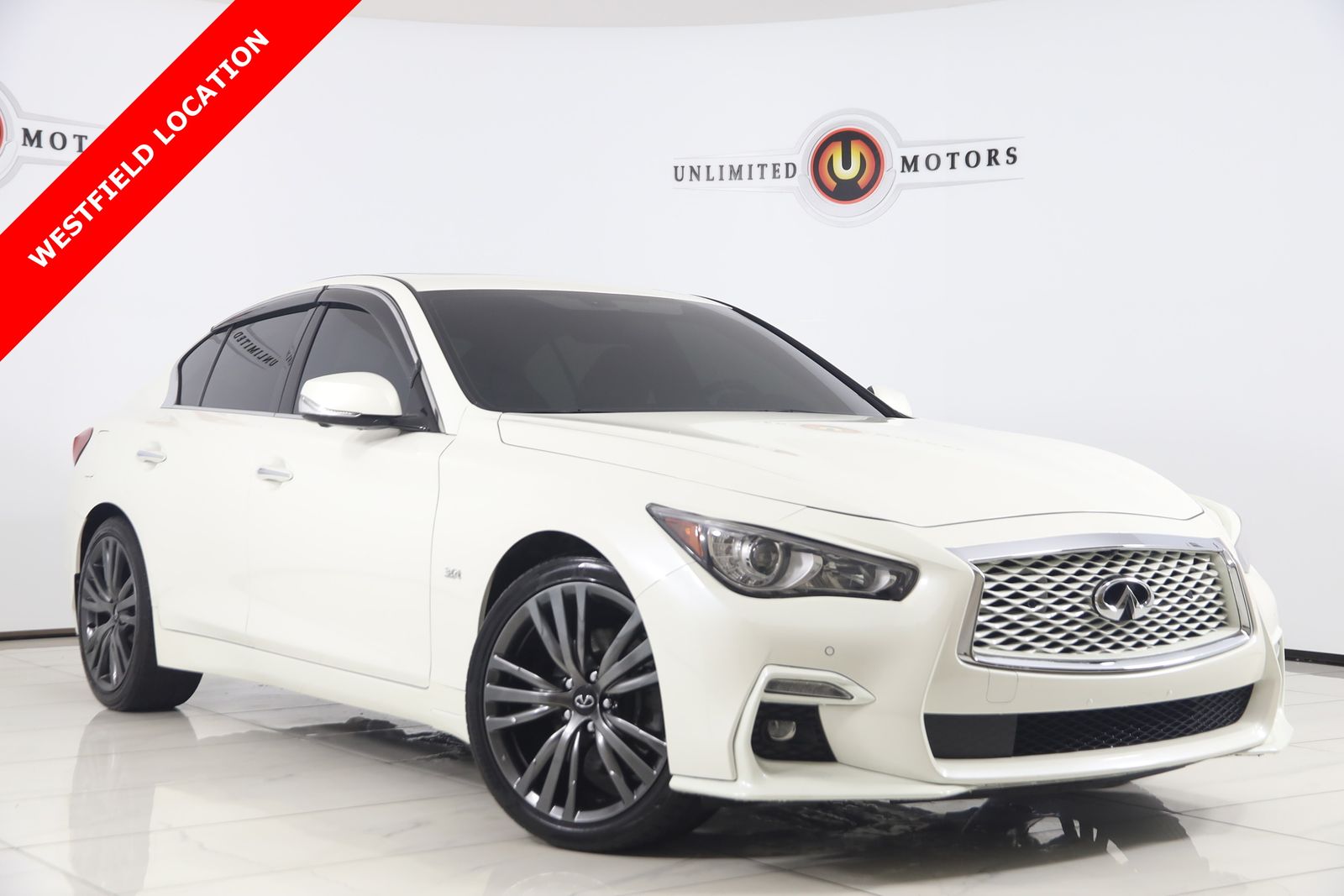 Majestic White 2020 INFINITI Q50 Edition 30 AWD Sedan All-Wheel Drive 7-Speed Automatic Overdrive