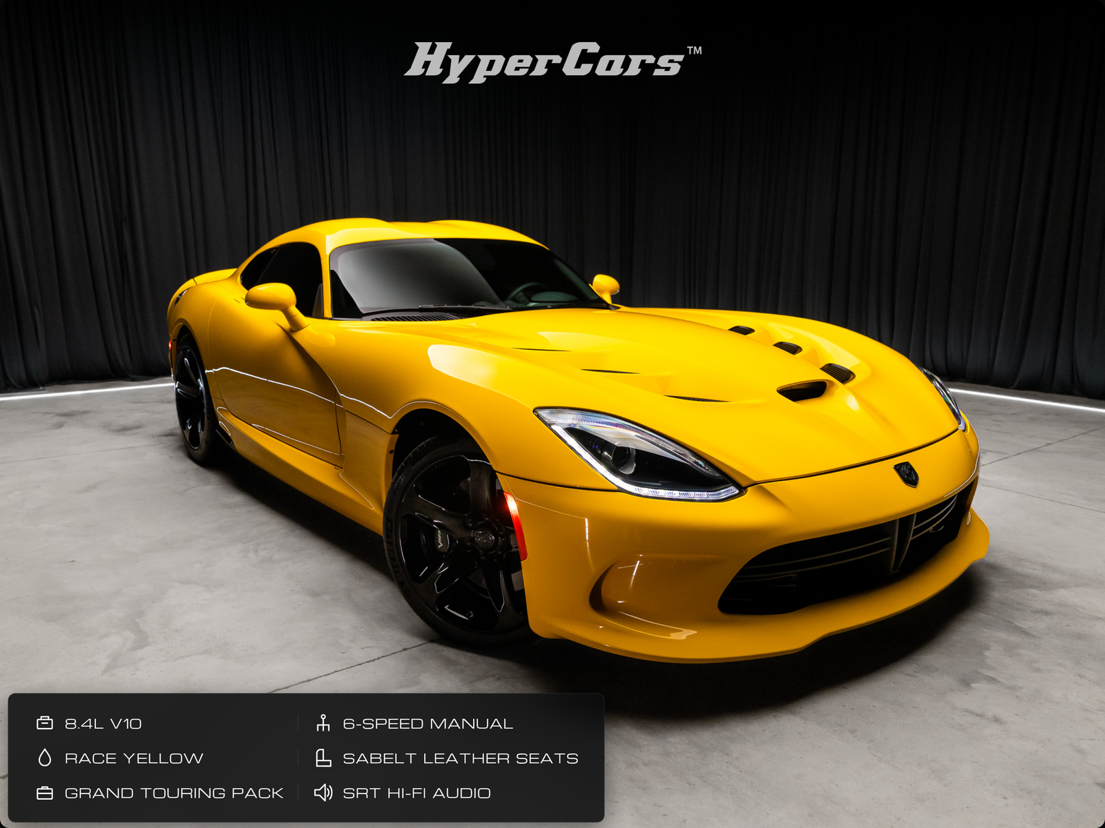Race Yellow 2014 Dodge Viper Coupe Rear-Wheel Drive 6-Speed Manual