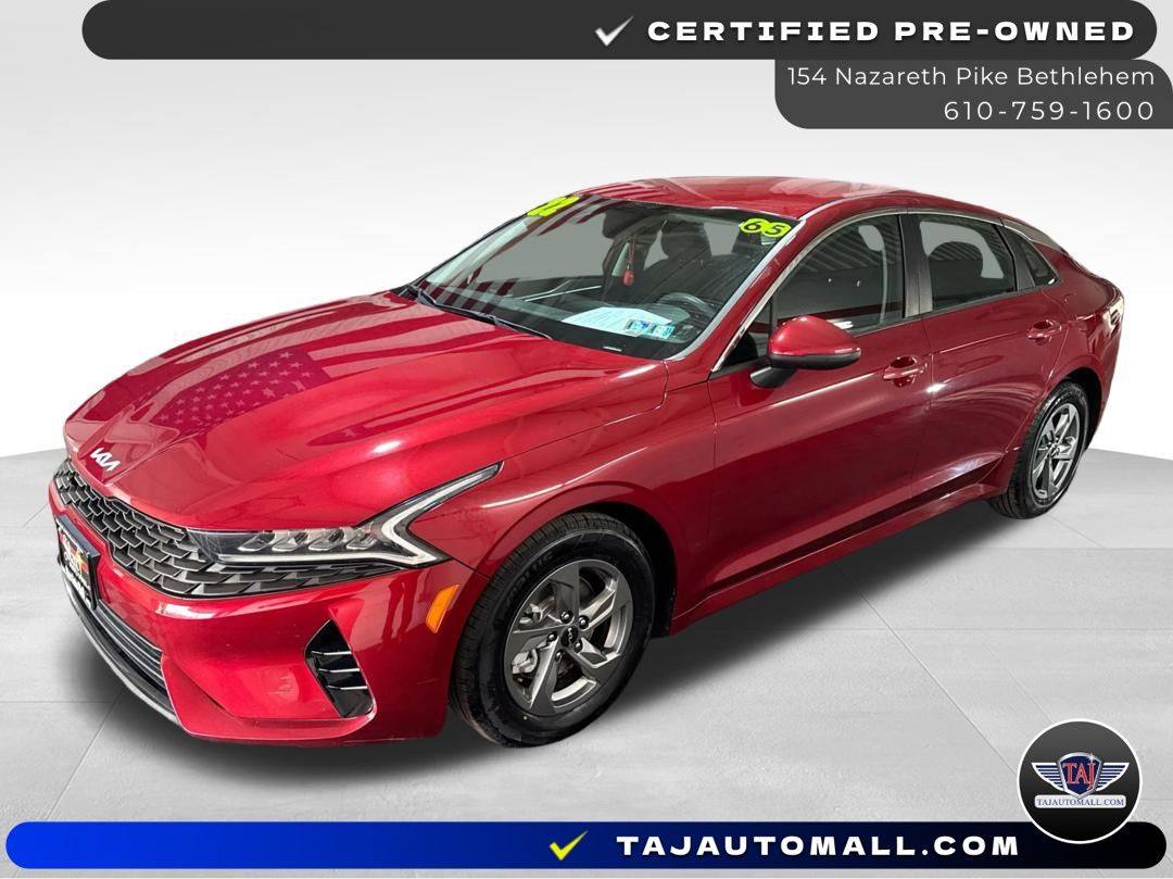 Passion Red 2022 Kia K5 Sedan Front-Wheel Drive 8-Speed Automatic