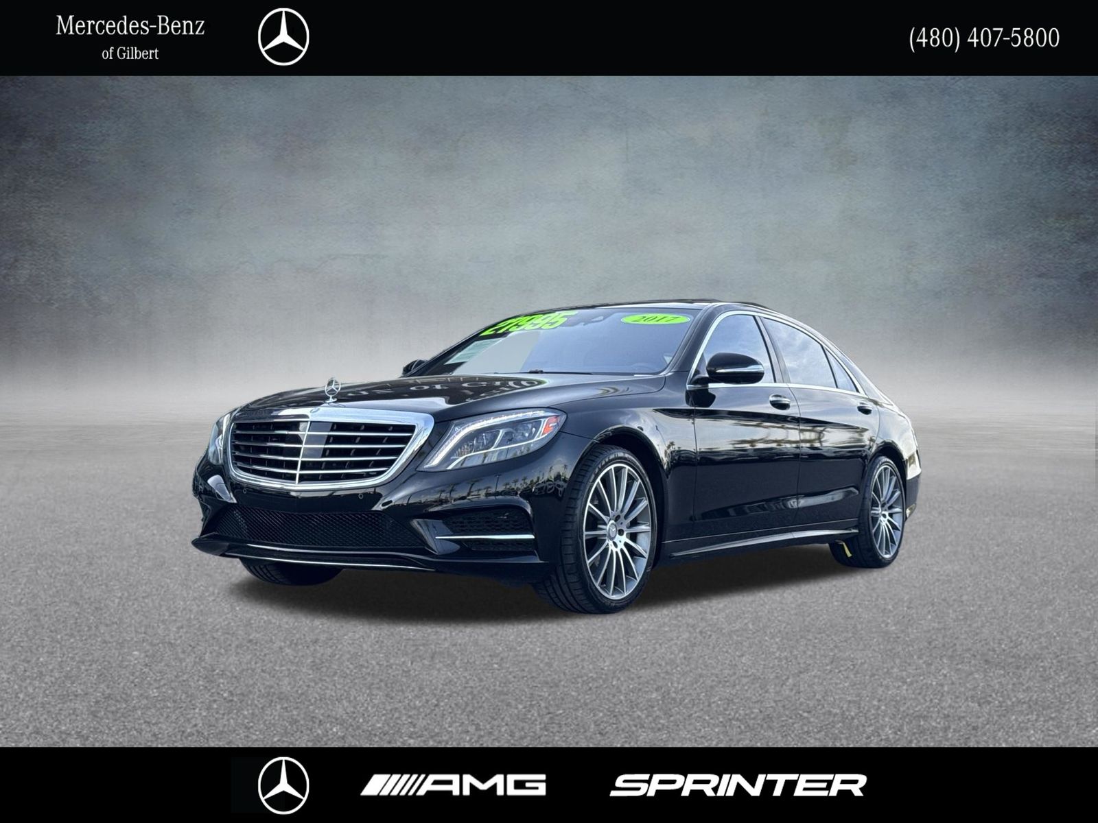 Black 2017 Mercedes-Benz S-Class Sedan Rear-Wheel Drive 9-Speed Automatic