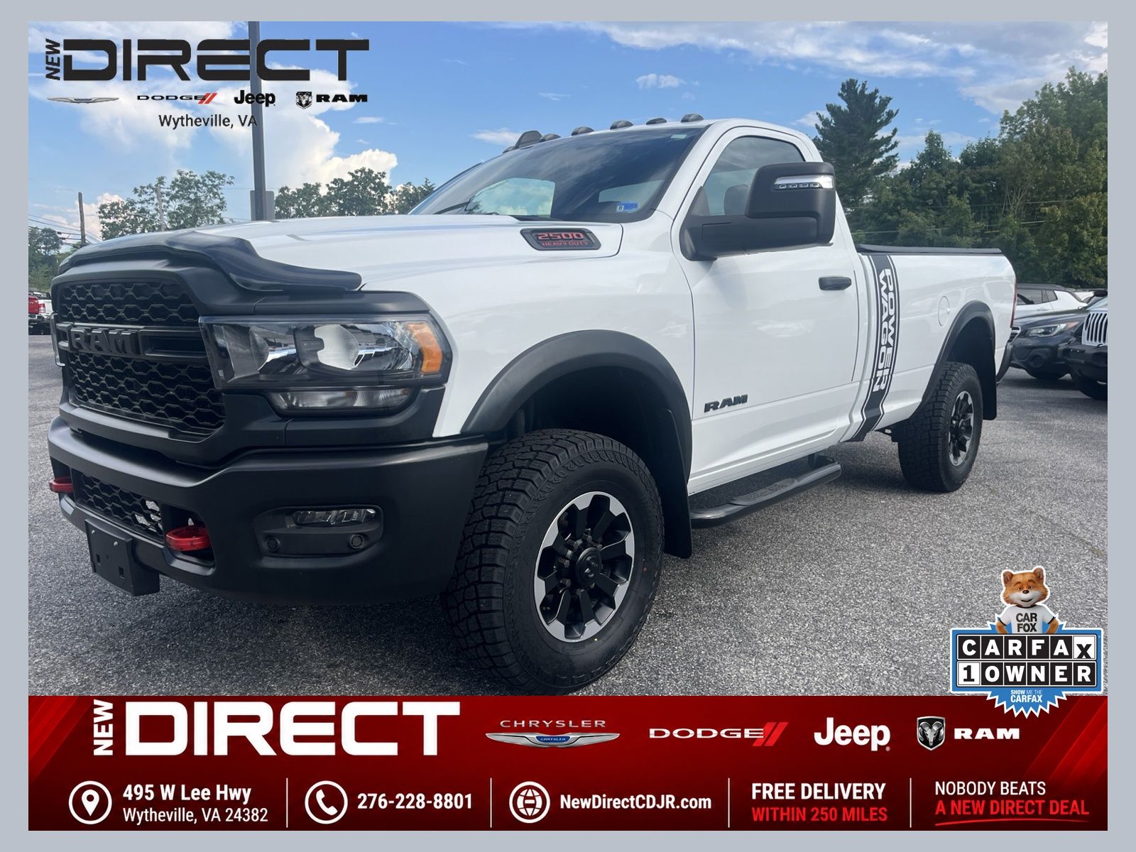 Bright White Clearcoat 2024 RAM 2500 Pickup Truck Four-Wheel Drive 8-Speed Automatic
