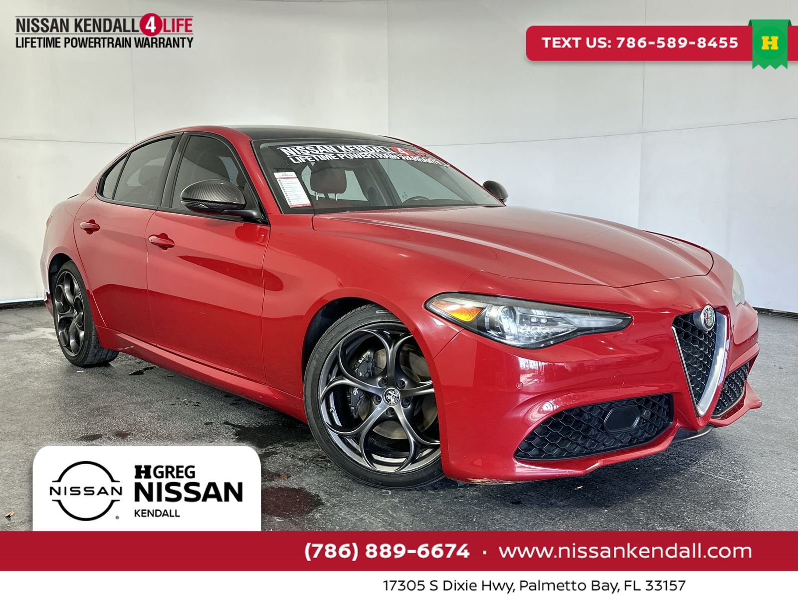 Alfa Rosso 2019 Alfa Romeo Giulia Ti Sport RWD Sedan Rear-Wheel Drive 8-Speed Automatic