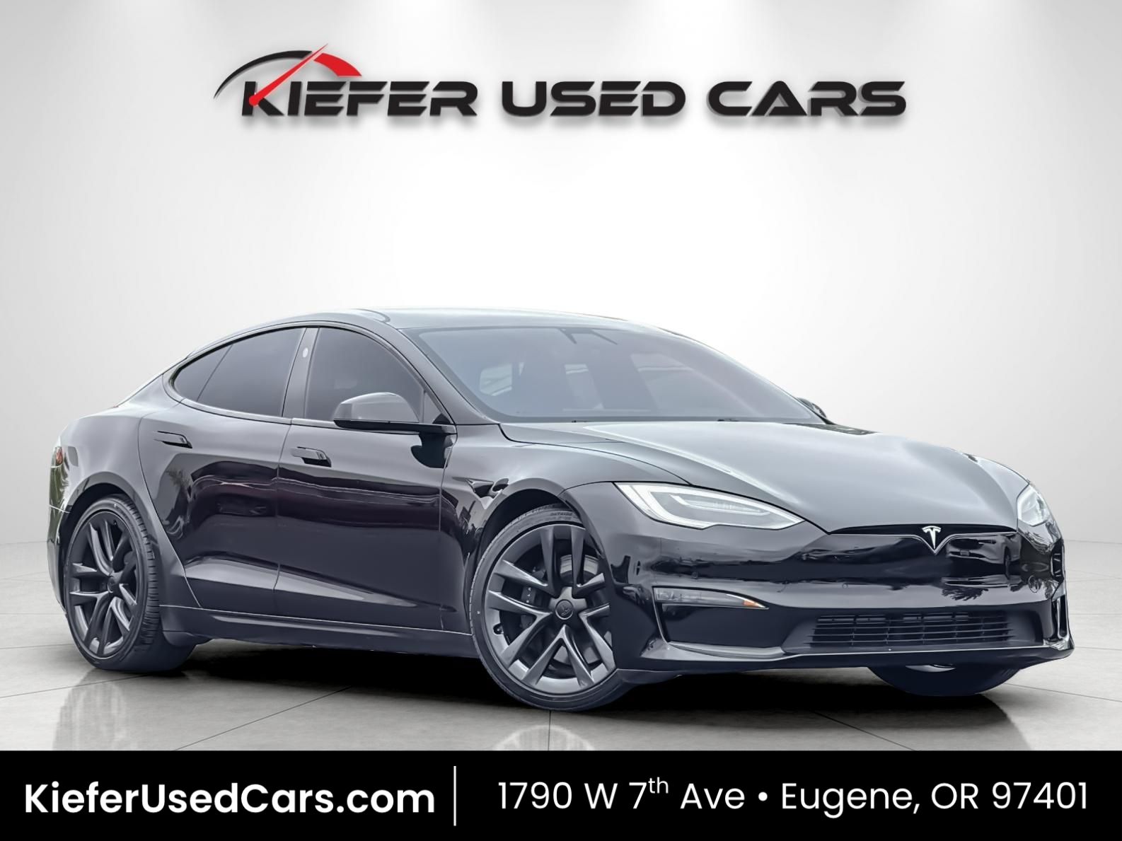 Solid Black 2021 Tesla Model S Plaid AWD Sedan All-Wheel Drive 1-Speed Automatic