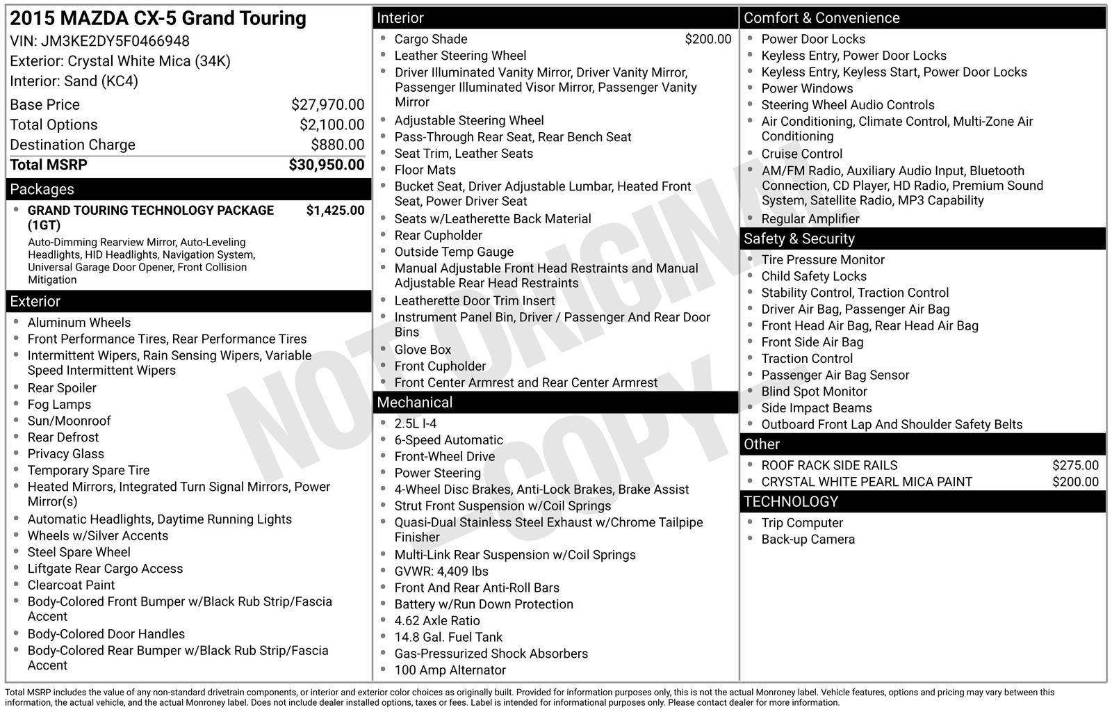 Used Car 2015 Mazda Cx-5  Grand Touring For Sale Under $10,000 In Austin, Texas