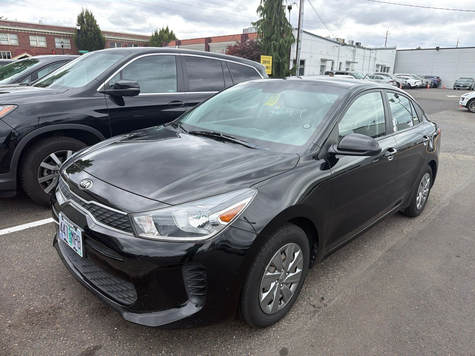 Aurora Black 2020 Kia Rio Sedan Front-Wheel Drive Continuously Variable Transmission