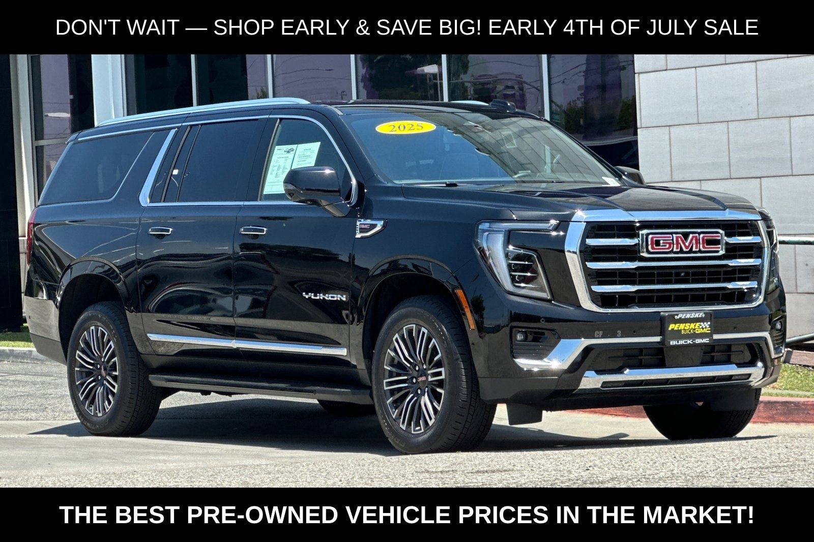 Onyx Black 2025 GMC Yukon XL Elevation RWD SUV / Crossover 4X2