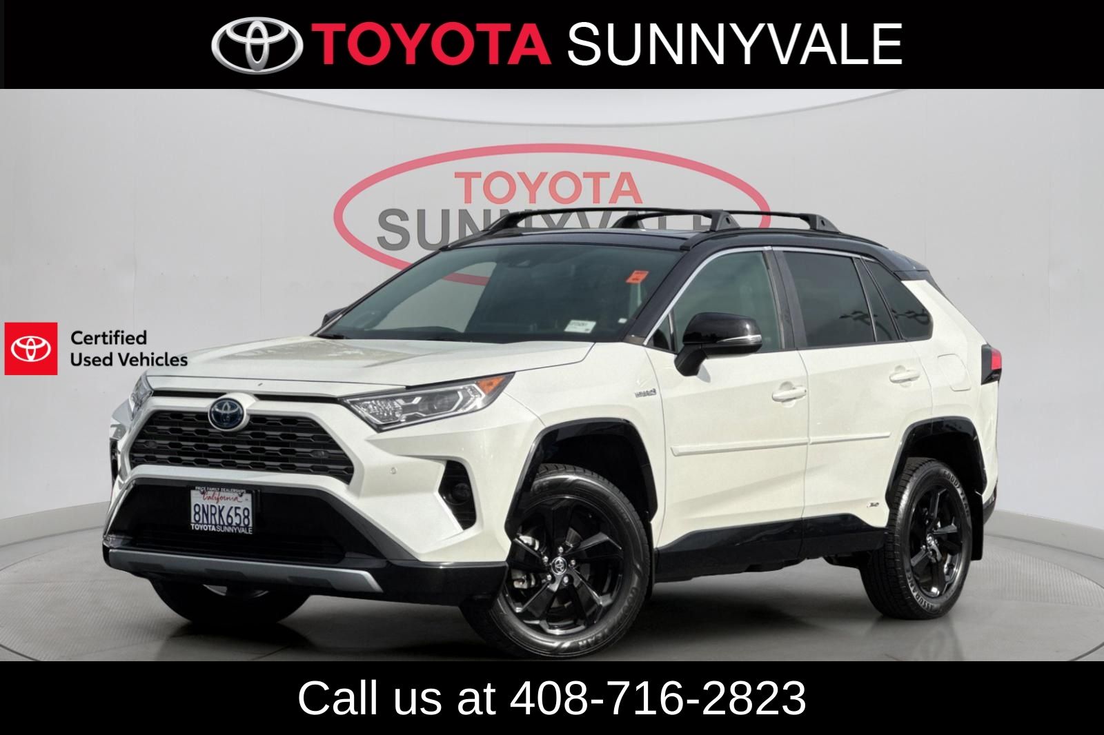 Blizzard Pearl w/Midnight Black Roof 2020 Toyota RAV4 Hybrid SUV / Crossover All-Wheel Drive Continuously Variable Transmission