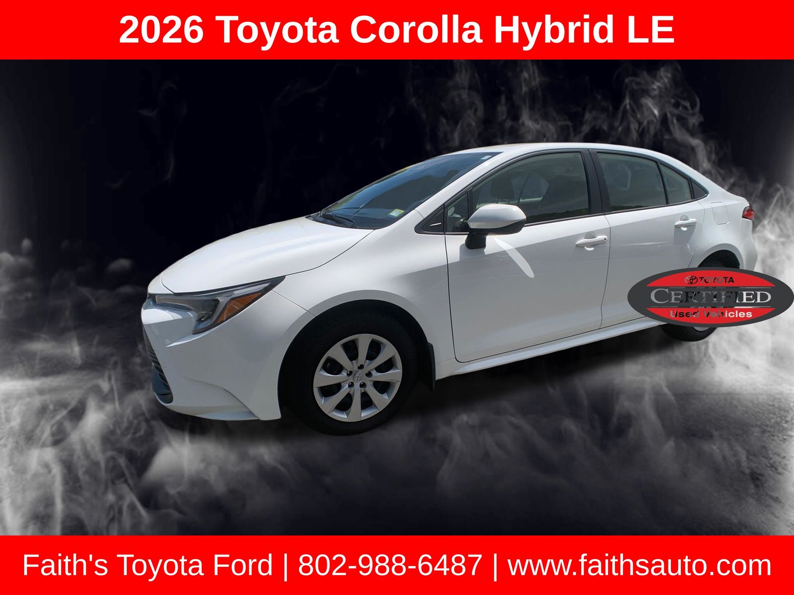 Ice Cap 2026 Toyota Corolla Hybrid LE AWD Sedan All-Wheel Drive Continuously Variable Transmission