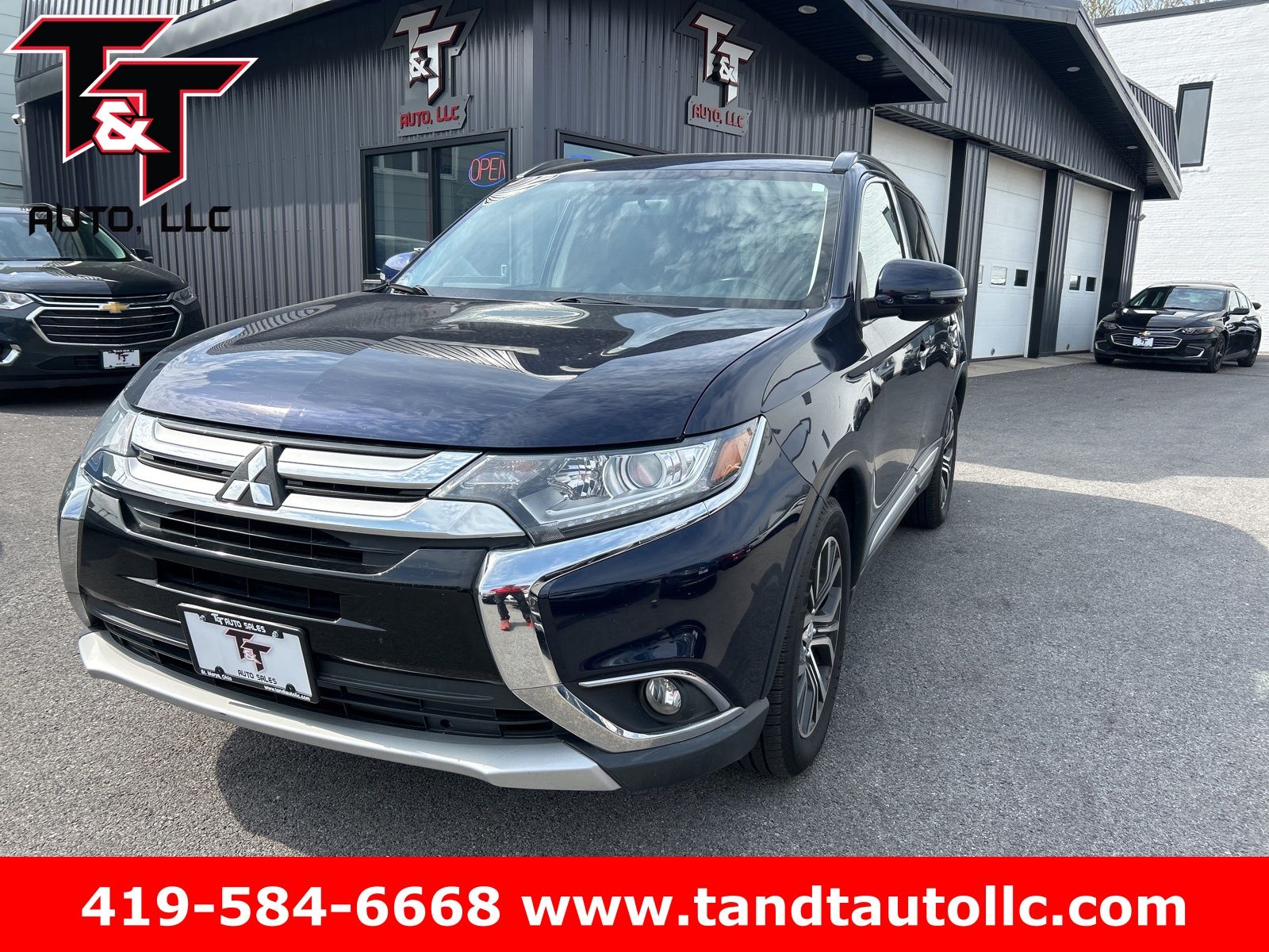 Blue 2016 Mitsubishi Outlander SEL SUV / Crossover Front-Wheel Drive Continuously Variable Transmission