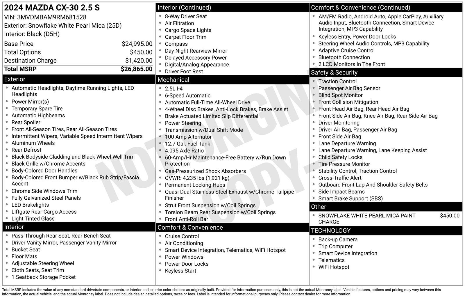 Used Car 2024 Mazda Cx-30  2.5 S For Sale Under $25,000 In Austin, Texas