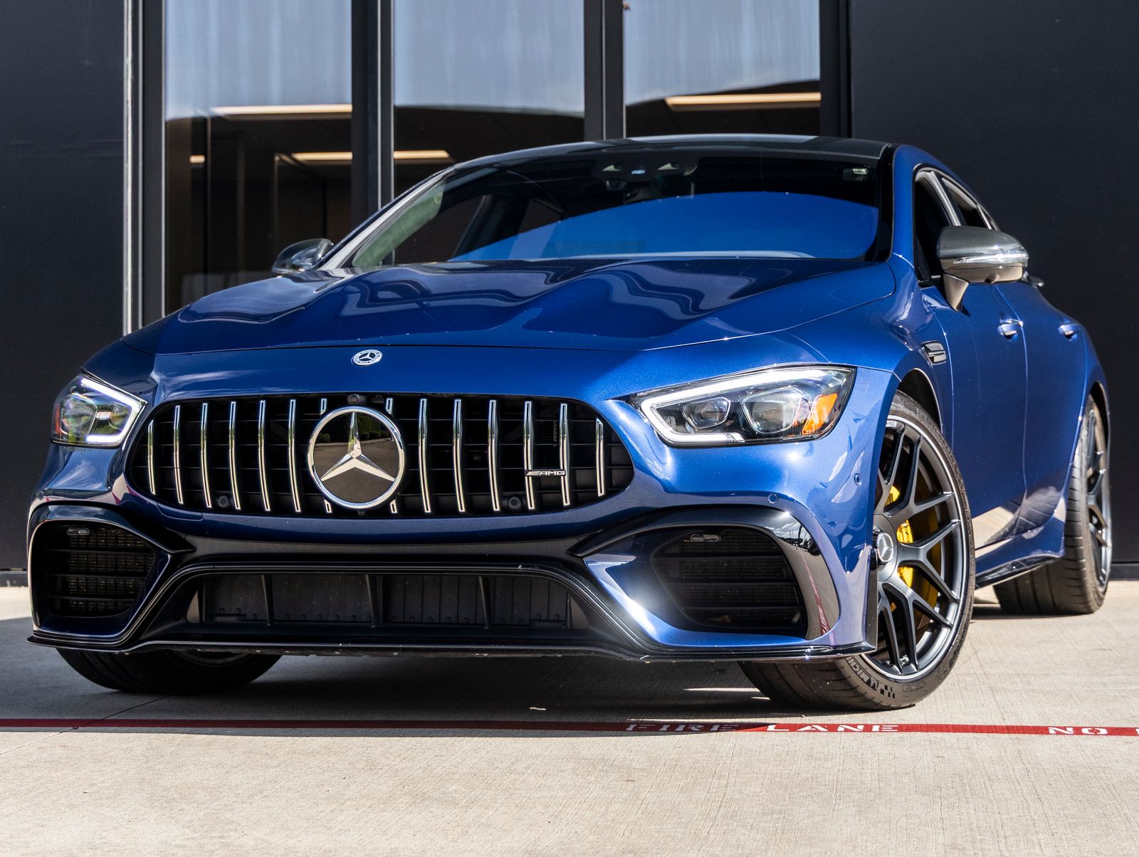 Brilliant Blue Metallic 2021 Mercedes-Benz AMG GT Coupe All-Wheel Drive 9-Speed Automatic