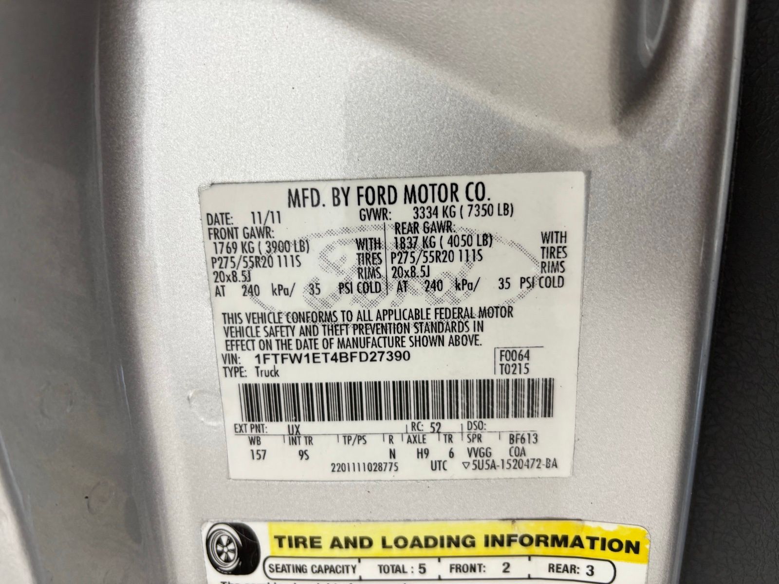 Used Car 2011 Ford F-150  Platinum For Sale Under $20,000 In Austin, Texas