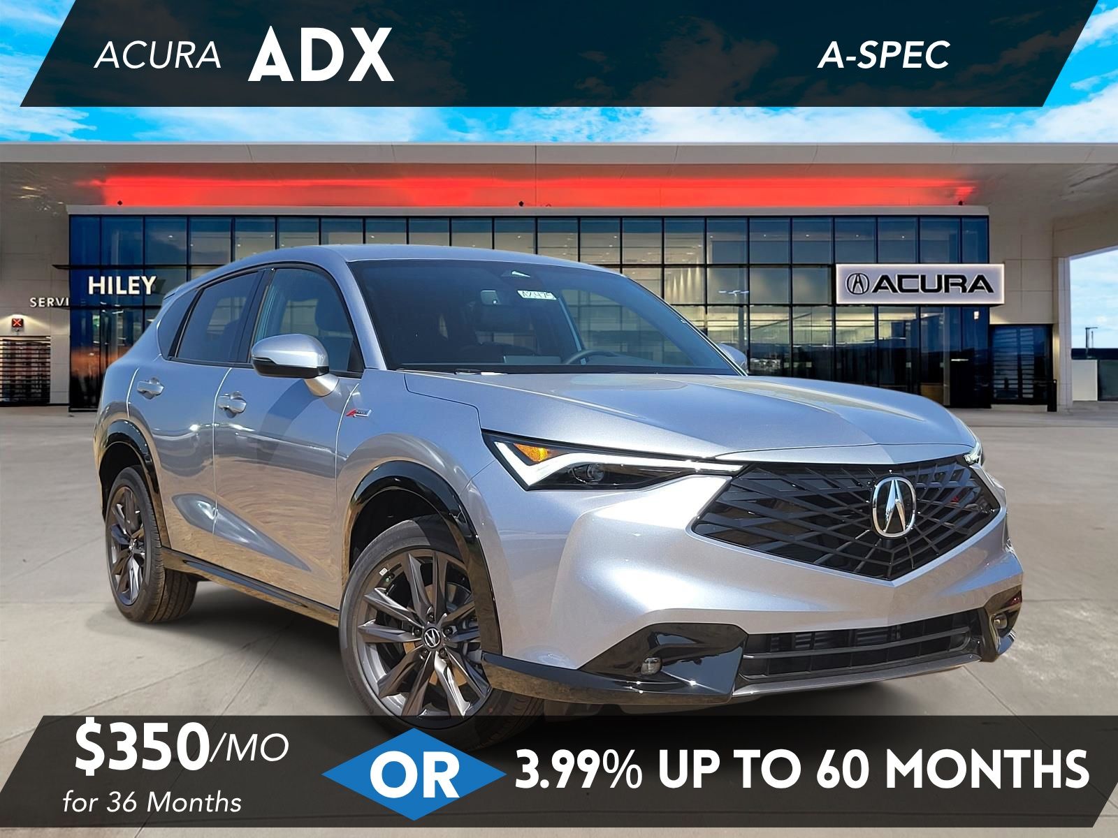 Solar Silver Metallic 2026 Acura ADX SUV / Crossover All-Wheel Drive Continuously Variable Transmission