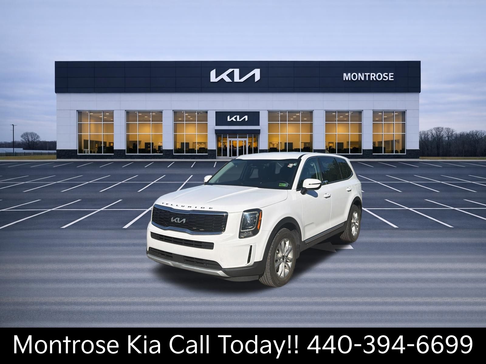 White Pearl 2022 Kia Telluride LX AWD SUV / Crossover All-Wheel Drive 8-Speed Automatic