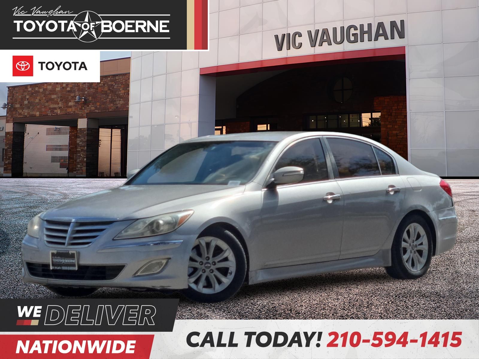 Silver 2012 Hyundai Genesis Sedan Rear-Wheel Drive 8-Speed Automatic