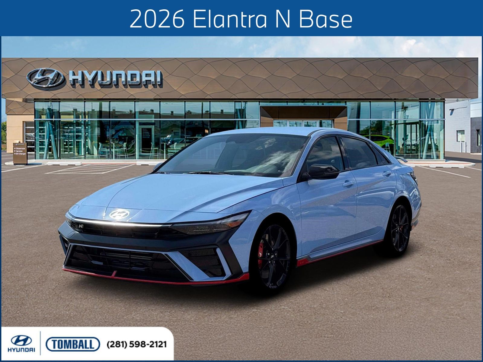 Performance Blue 2026 Hyundai Elantra N FWD Sedan Front-Wheel Drive