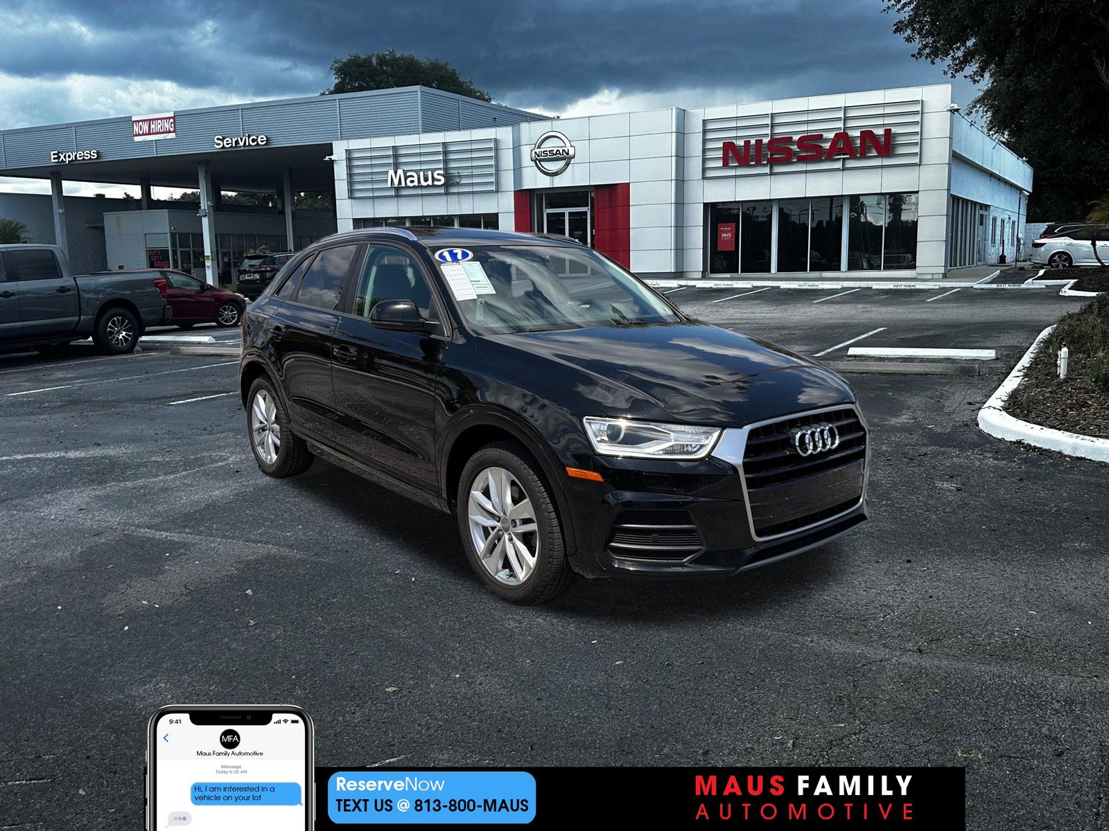 Black 2017 Audi Q3 2.0T Premium SUV / Crossover Front-Wheel Drive 6-Speed Automatic
