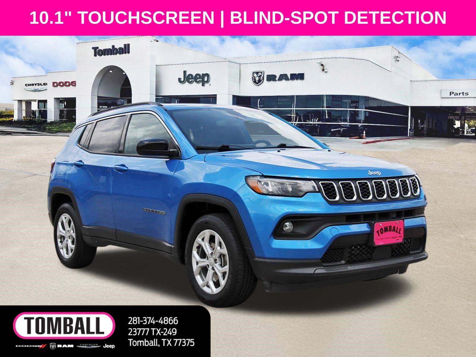 Hydro Blue Pearlcoat 2024 Jeep Compass SUV / Crossover Four-Wheel Drive 8-Speed Automatic