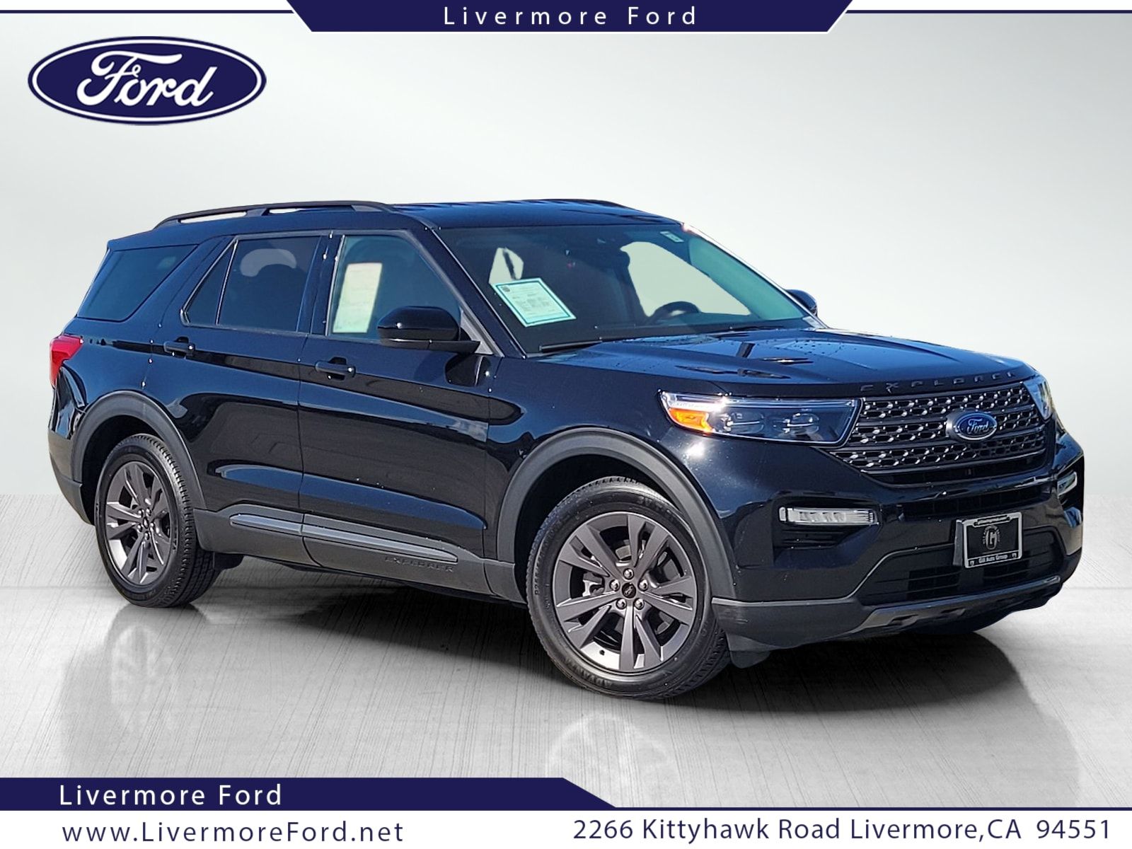 Black Metallic 2023 Ford Explorer XLT RWD SUV / Crossover Rear-Wheel Drive Automatic