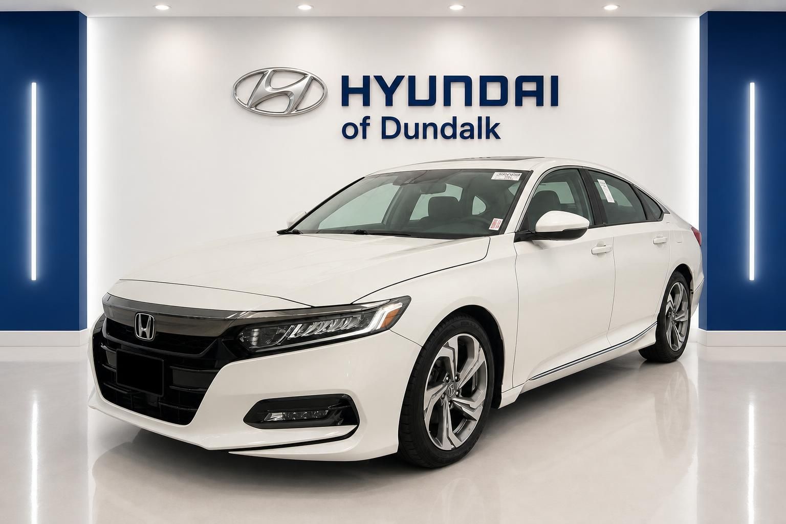 White 2018 Honda Accord Sedan Front-Wheel Drive Continuously Variable Transmission
