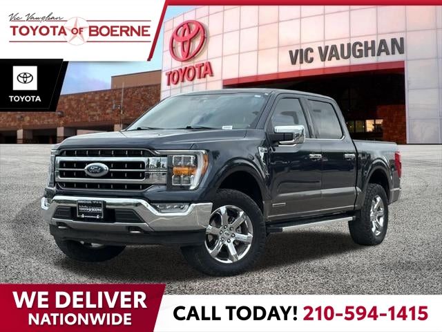 Blue 2022 Ford F-150 Pickup Truck Four-Wheel Drive Automatic