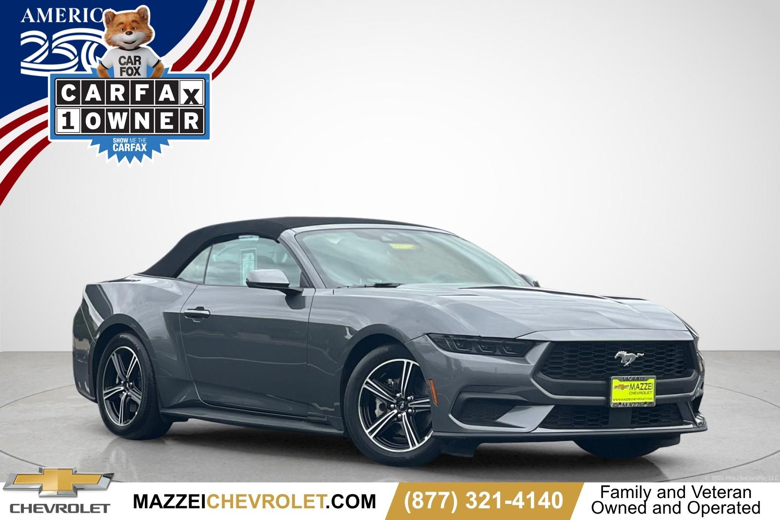 Gray Metallic 2025 Ford Mustang Convertible Rear-Wheel Drive Automatic