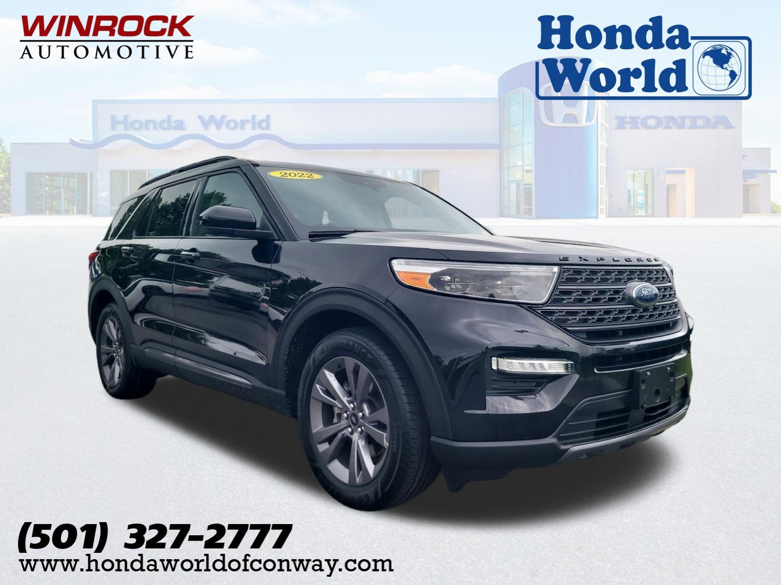 Black Metallic 2022 Ford Explorer XLT RWD SUV / Crossover Rear-Wheel Drive Automatic