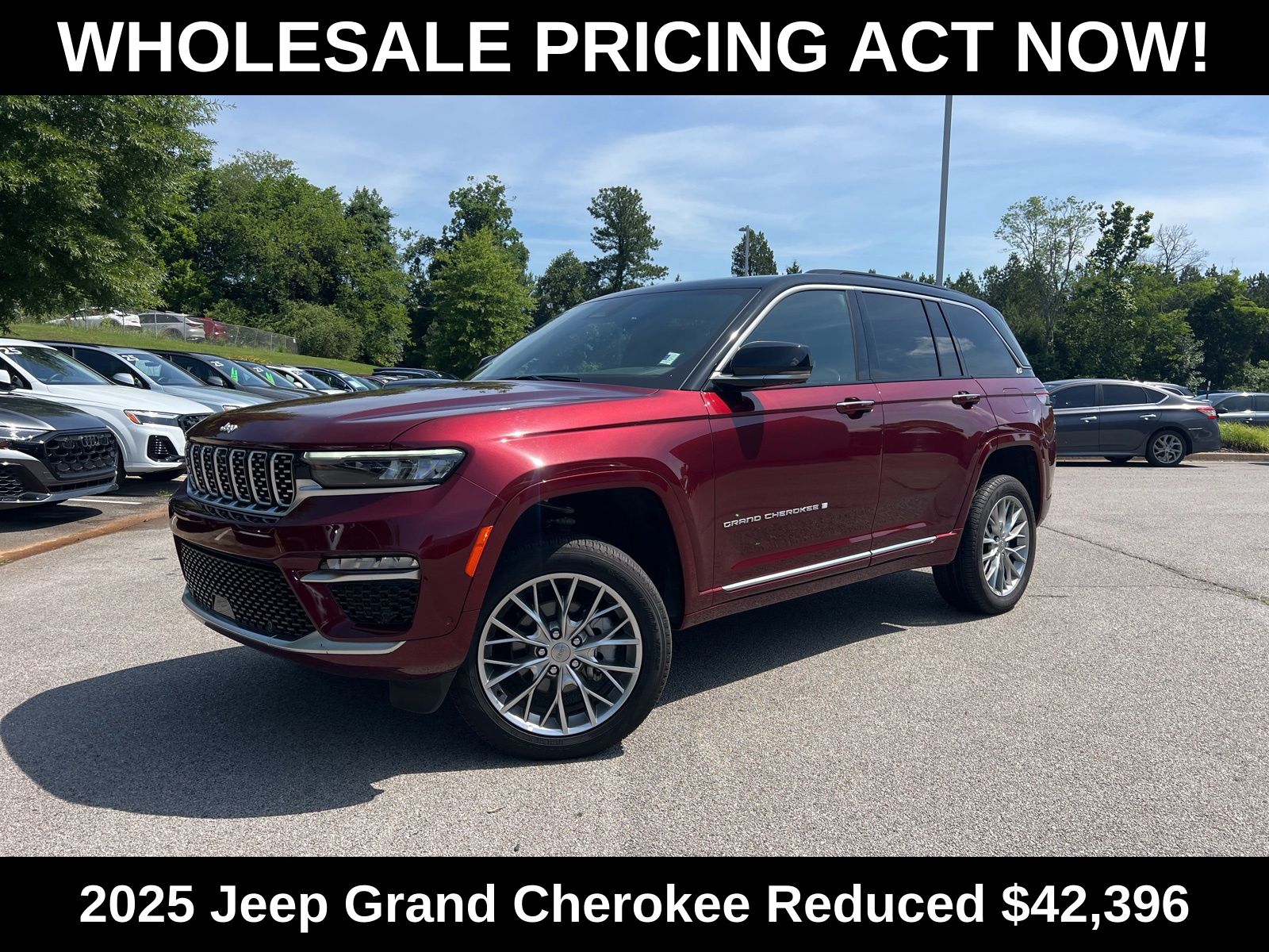 Velvet Red Pearlcoat 2025 Jeep Grand Cherokee SUV / Crossover Four-Wheel Drive 8-Speed Automatic