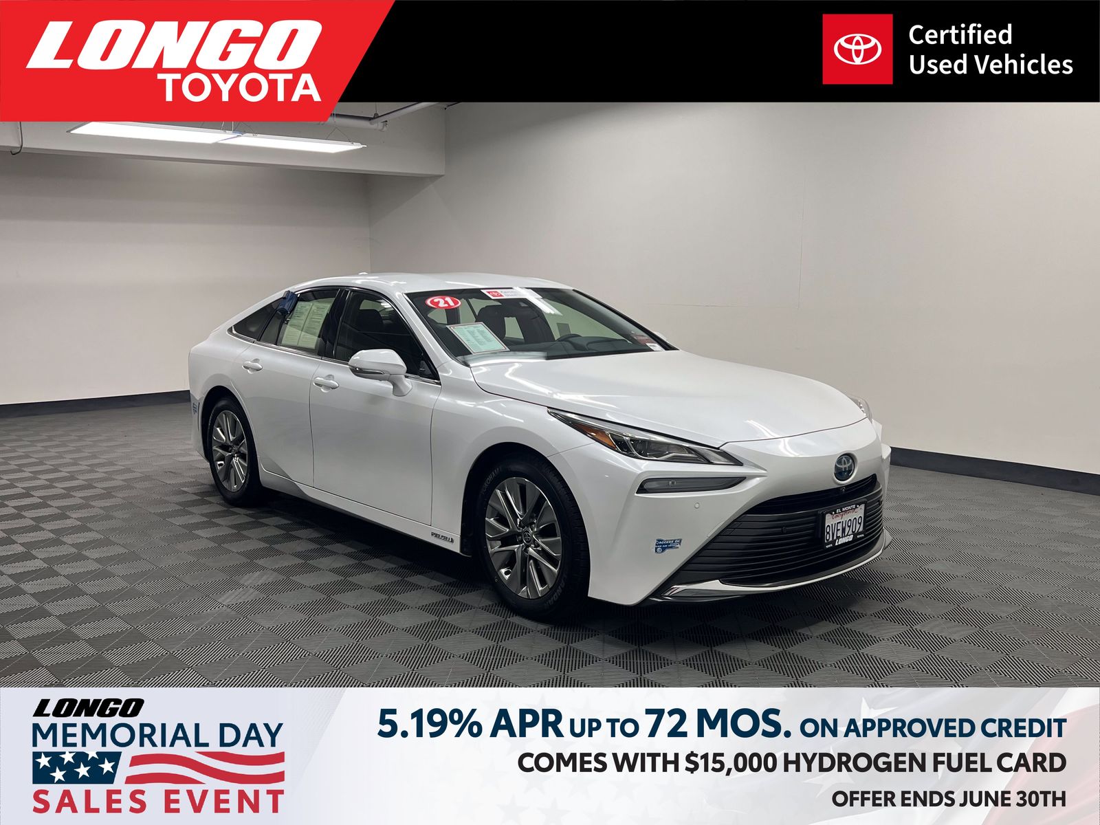 used 2021 Toyota Mirai car, priced at $10,788