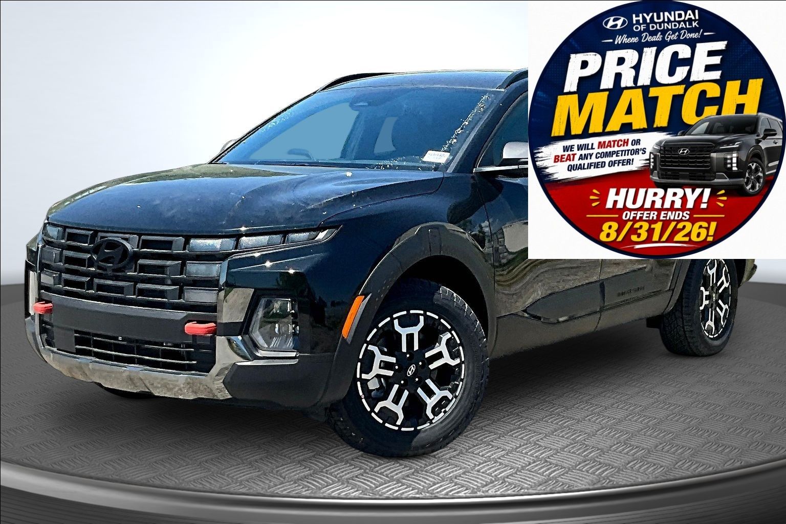 Phantom Black 2026 Hyundai Santa Cruz Pickup Truck All-Wheel Drive 8-Speed Automatic