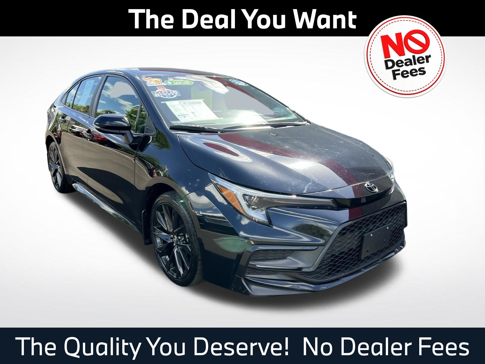 Midnight Black Metallic 2024 Toyota Corolla SE FWD Sedan Front-Wheel Drive Continuously Variable Transmission