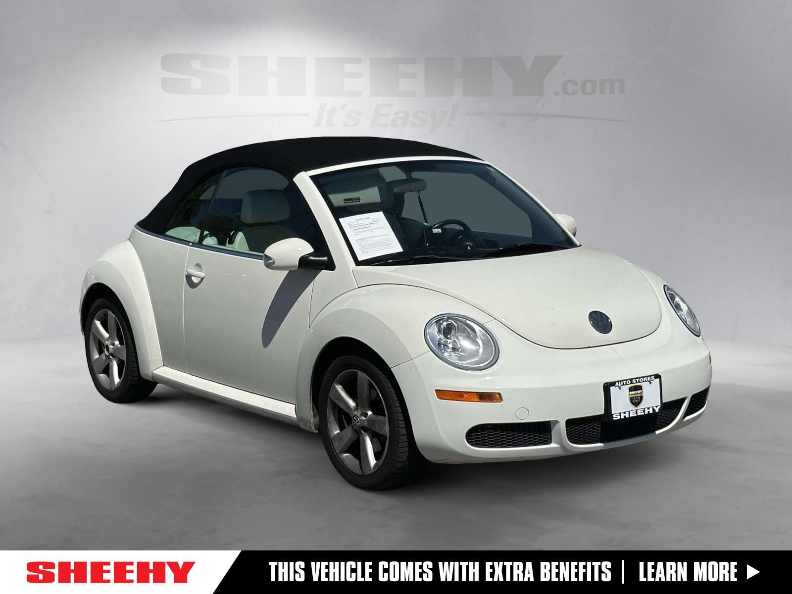 Brown (Harvest Moon Beige/Black Roof) 2007 Volkswagen Beetle Triple White Convertible Convertible Front-Wheel Drive 6-Speed Automatic