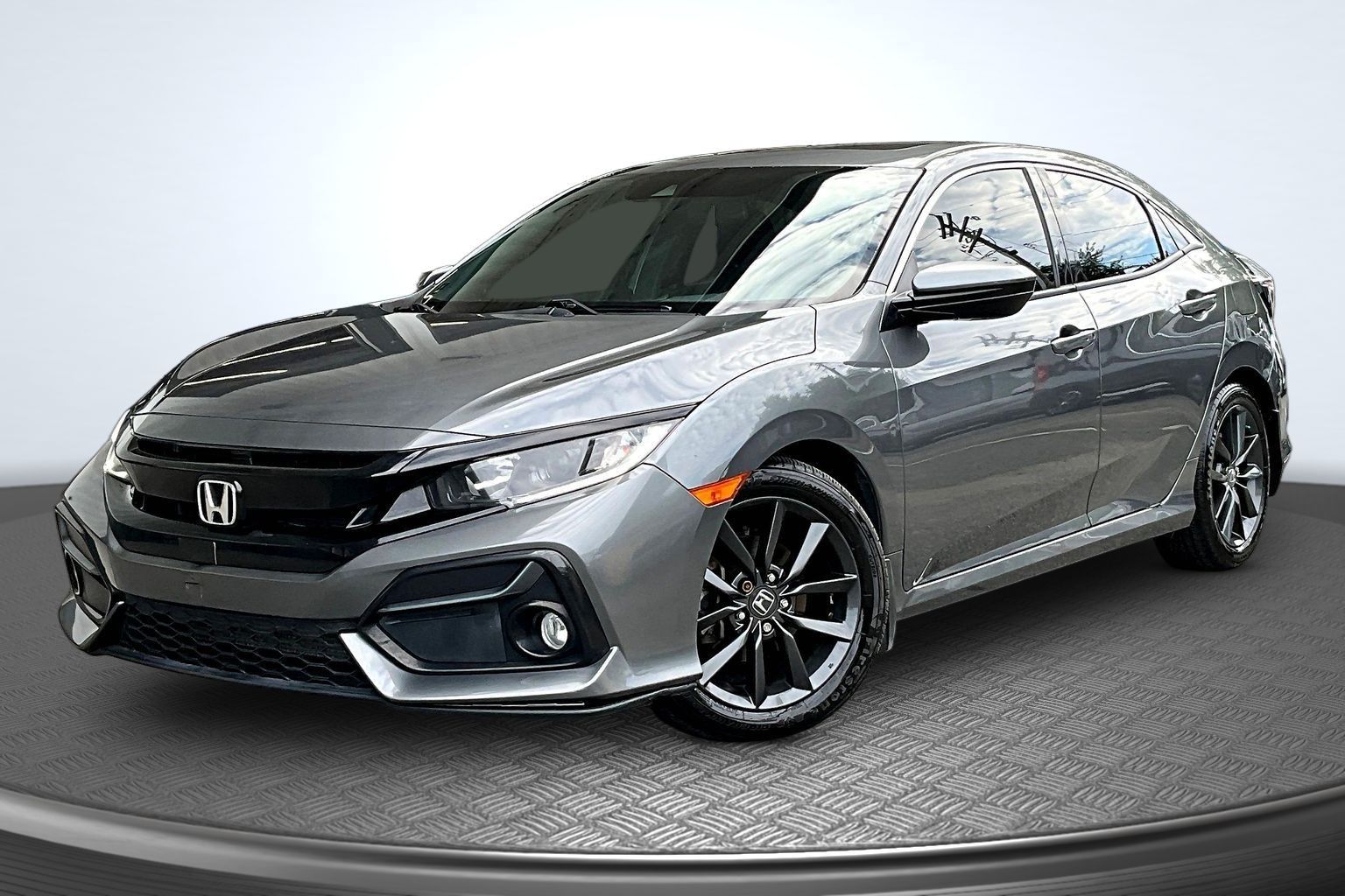 Gray 2020 Honda Civic Hatchback Hatchback Front-Wheel Drive Continuously Variable Transmission
