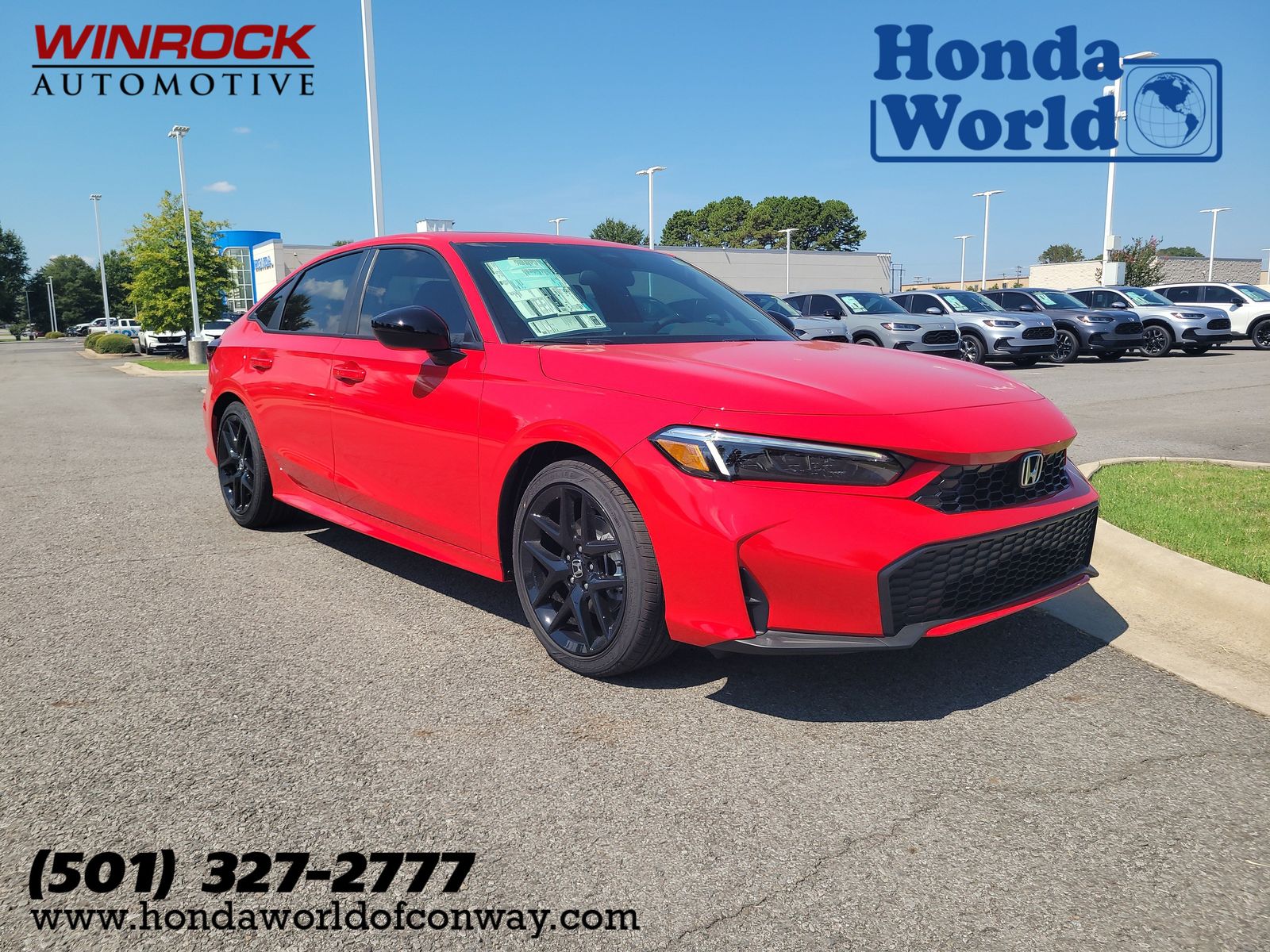 Rallye Red 2026 Honda Civic Hybrid Sedan Front-Wheel Drive Continuously Variable Transmission