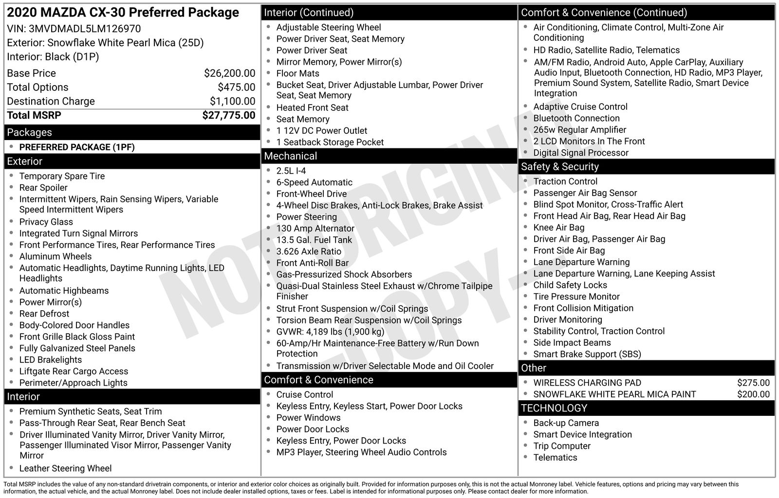 Used Car 2020 Mazda Cx-30  Preferred For Sale Under $20,000 In Austin, Texas