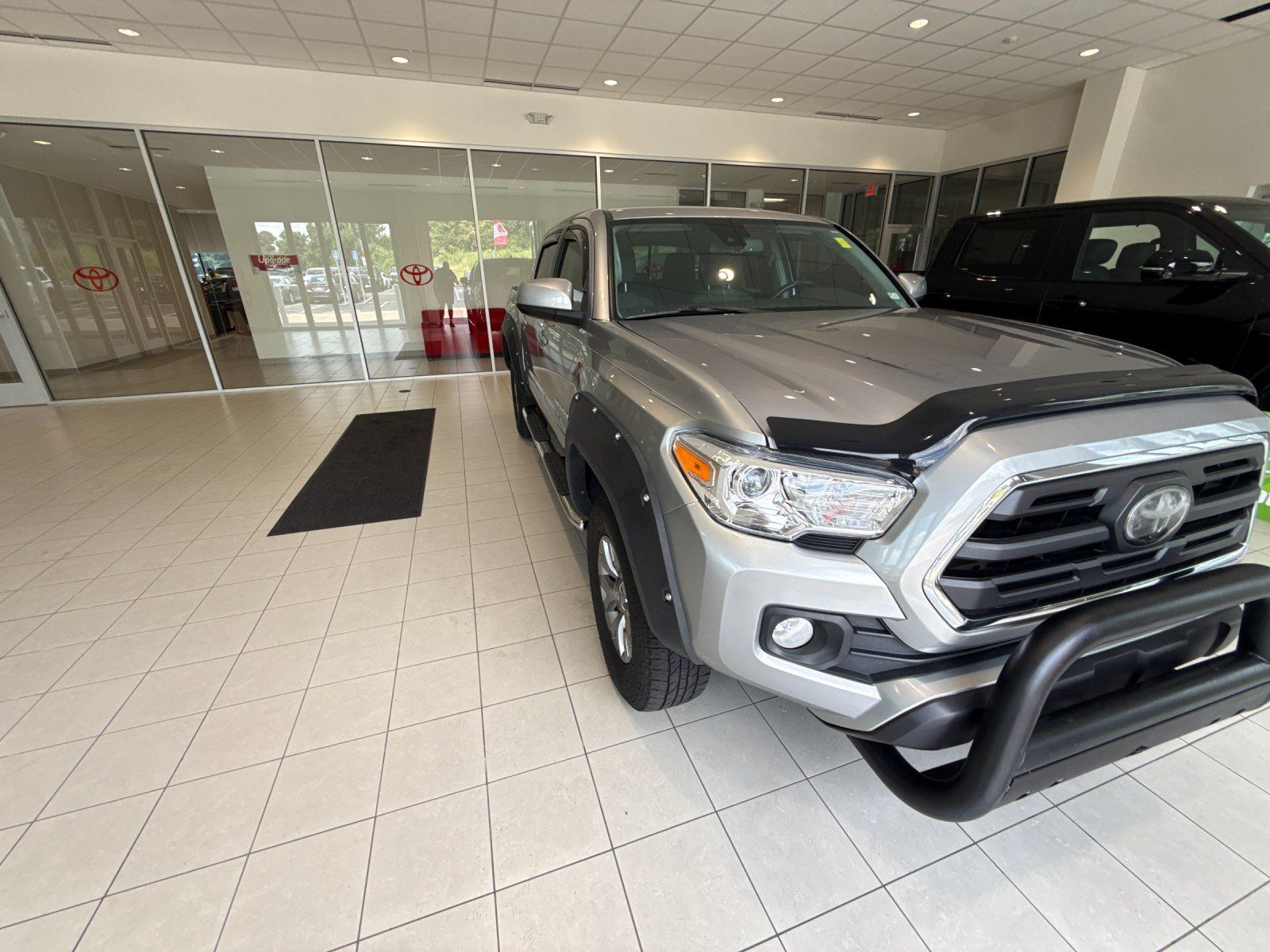Silver Sky Metallic 2019 Toyota Tacoma SR5 V6 Double Cab RWD Pickup Truck 4X2 6-Speed Automatic