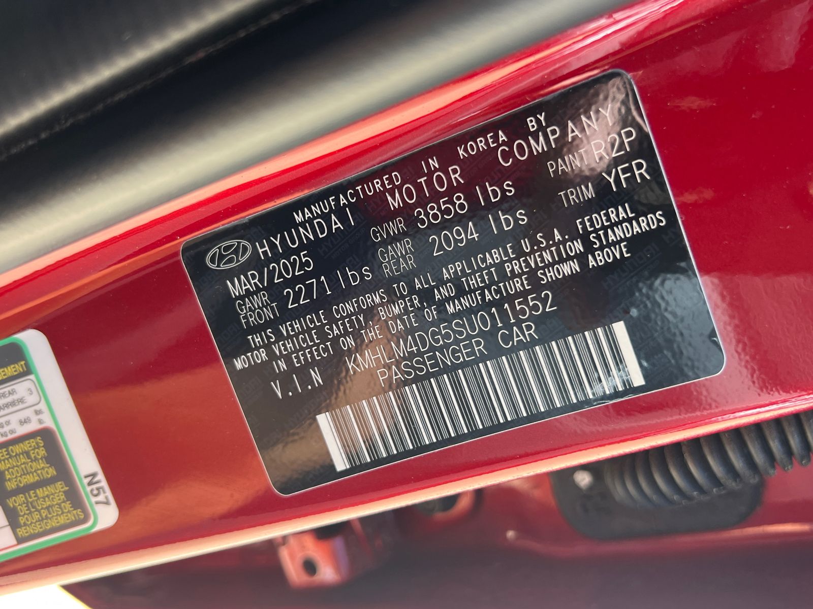 Used 2025 Red Hyundai SEL Sport image 34