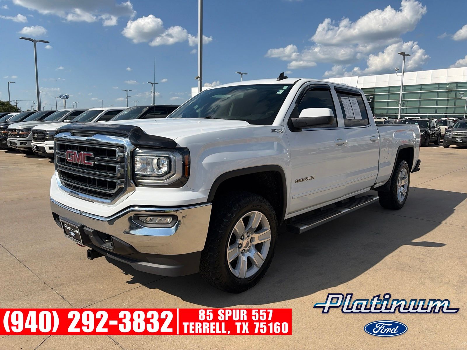 Summit White 2018 GMC Sierra 1500 Pickup Truck Four-Wheel Drive 6-Speed Automatic Overdrive
