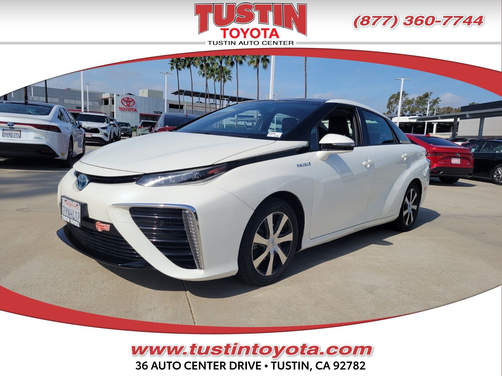 Crystal White 2017 Toyota Mirai FCV Sedan Front-Wheel Drive 1-Speed Automatic
