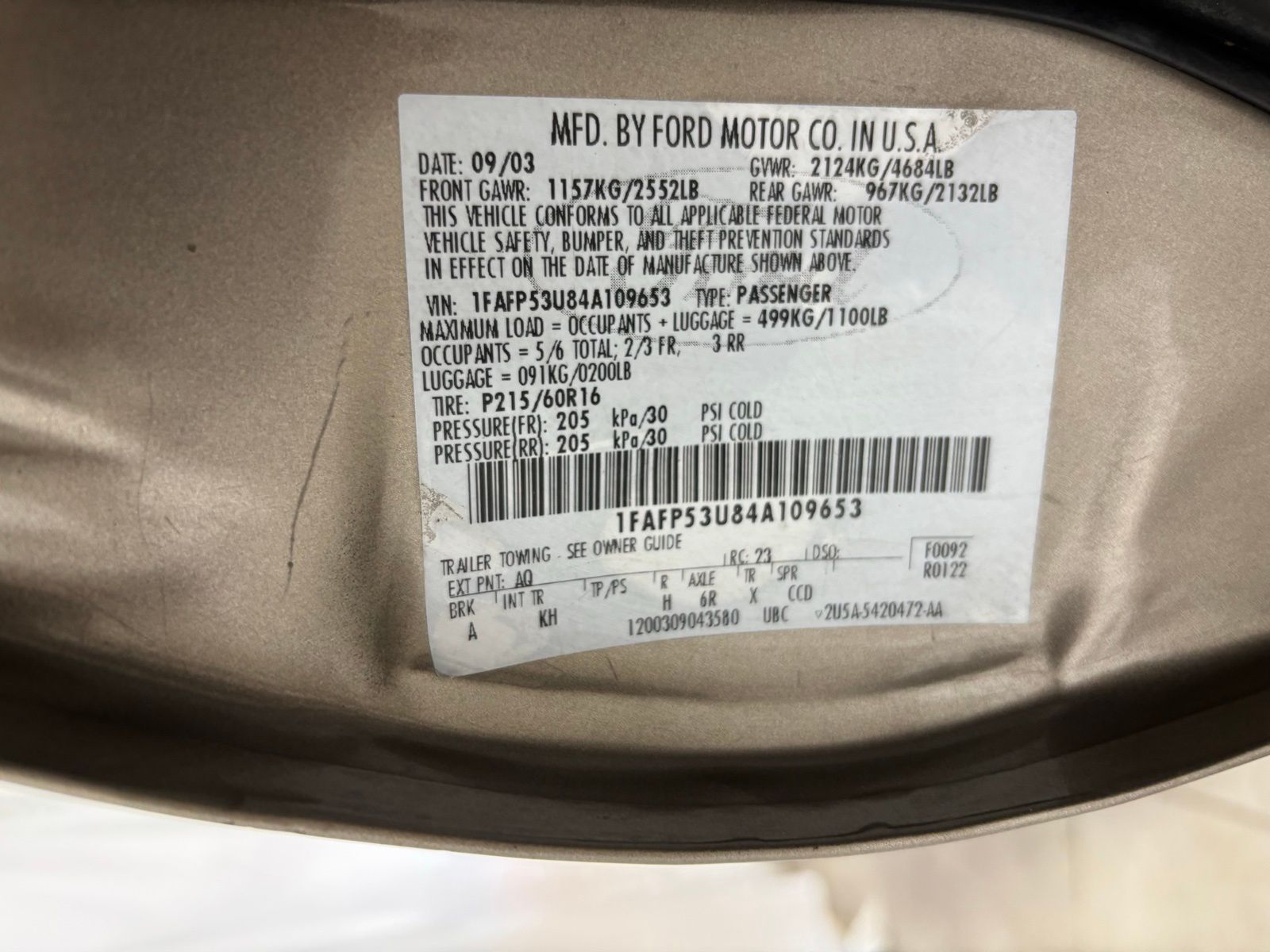 Used Car 2004 Ford Taurus  Se For Sale Under $10,000 In Austin, Texas