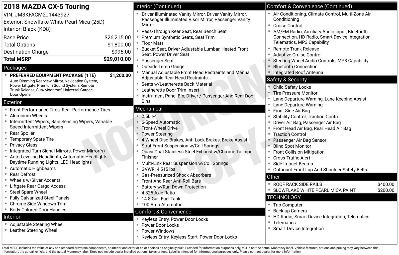 Used Car 2018 Mazda Cx-5  Touring For Sale Under $20,000 In Austin, Texas