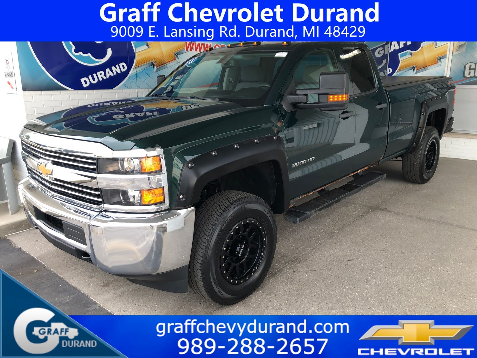 Rainforest Green Metallic 2015 Chevrolet Silverado 2500HD Pickup Truck Four-Wheel Drive 6-Speed Automatic Overdrive